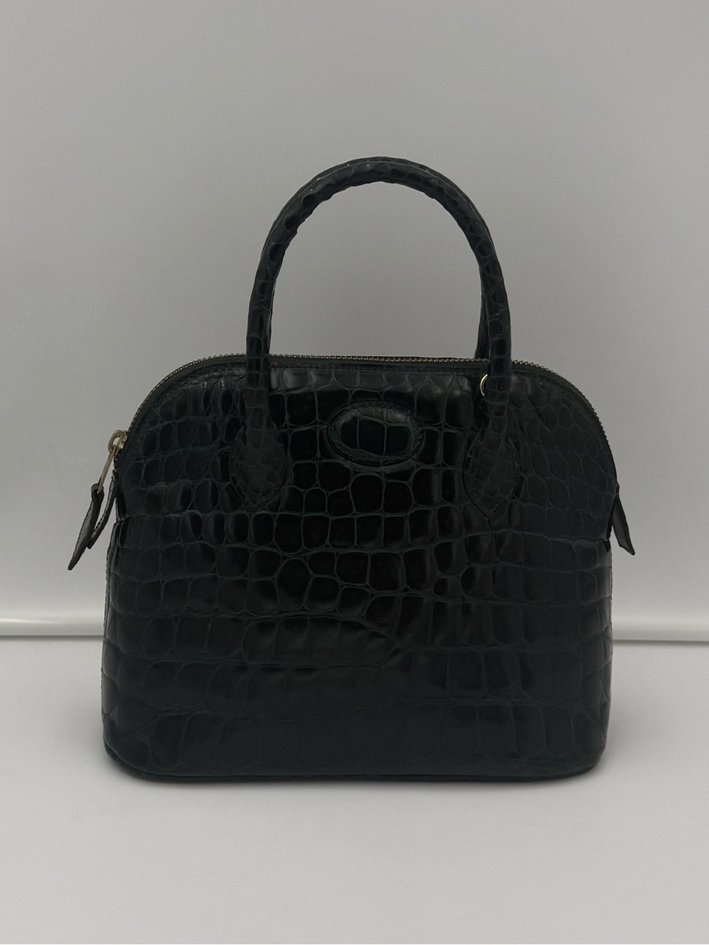 🐊MAURO GOVERNA 1985 PARMA • MINI BUGATTI Bag in Exotic CROCODILE • Made in ITALY - Picture 7 of 16